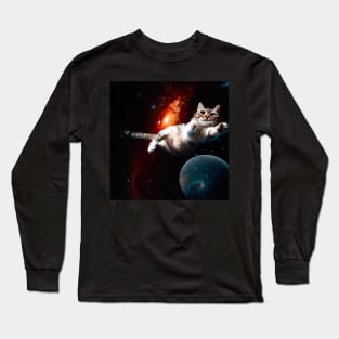 Cat in space Long Sleeve T-Shirt